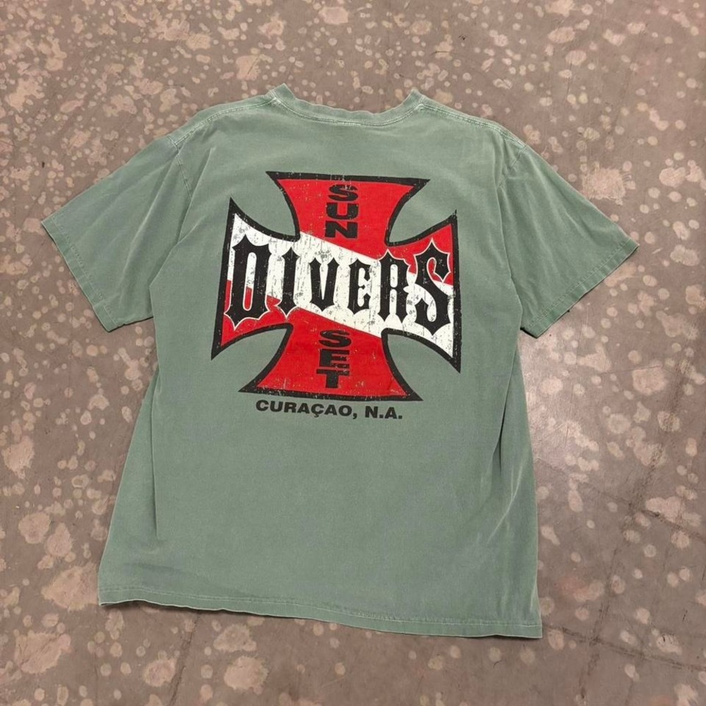 West Coast Choppers Style T Shirt Sunset Divers Size medium